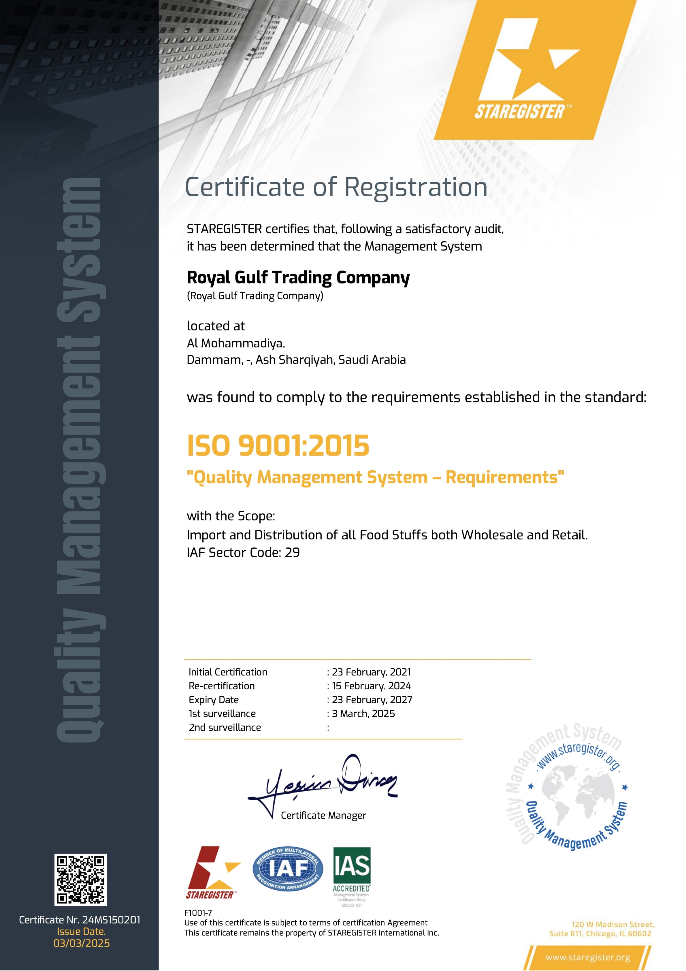 ISO 9001:2015 Management System